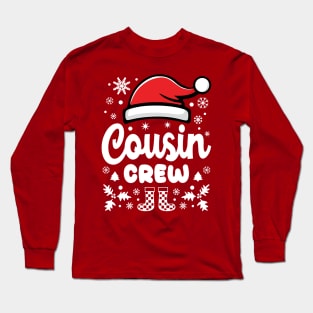 Cousin Crew Christmas Santa Hat White Long Sleeve T-Shirt